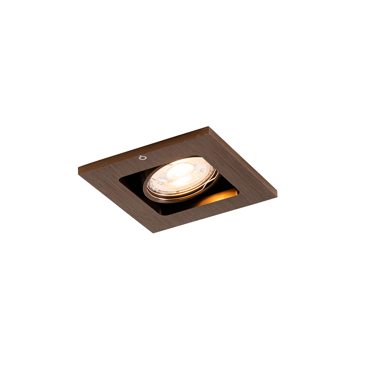 Moderner Einbaustrahler dunkelbronze verstellbar - Qure