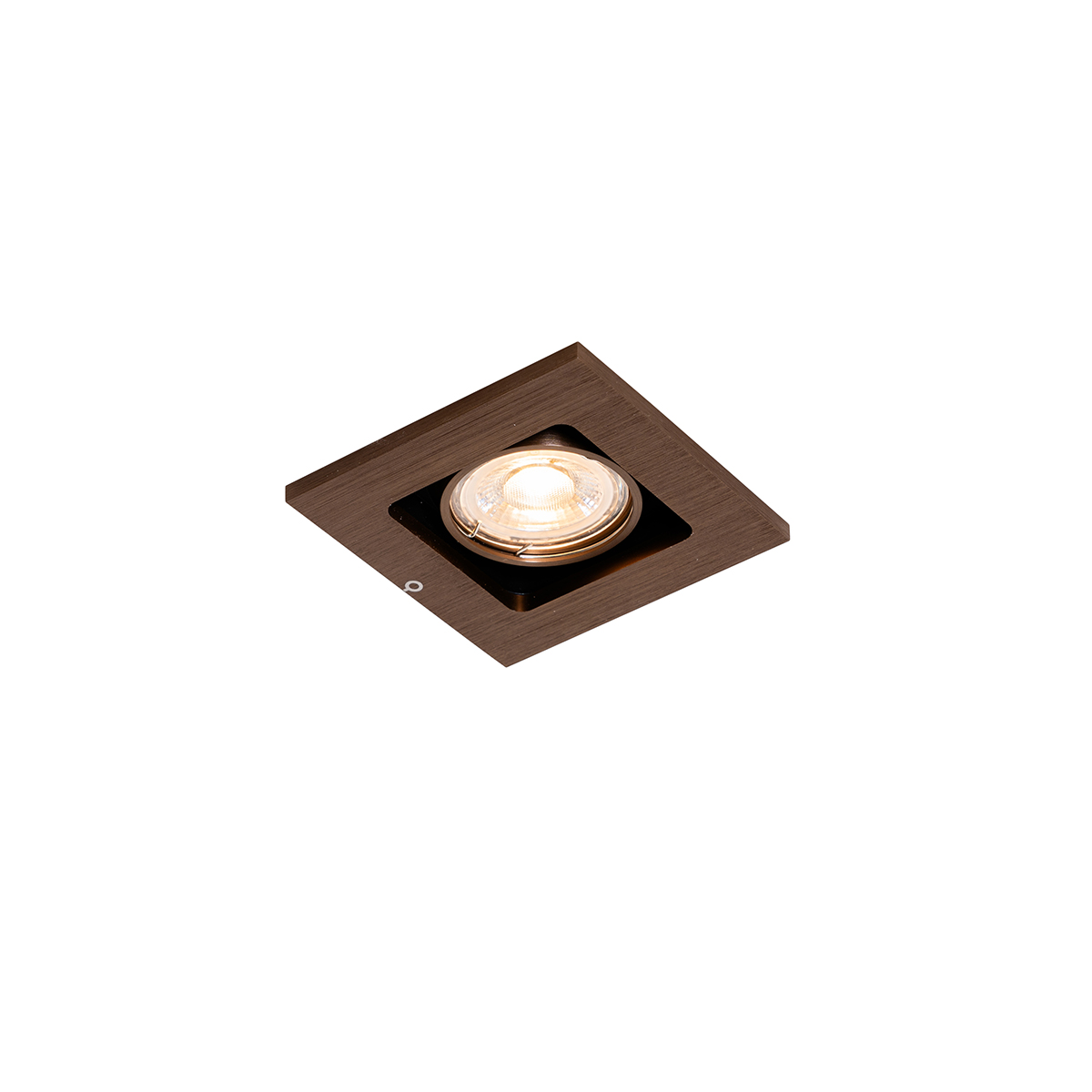 Moderner Einbaustrahler dunkelbronze verstellbar - Qure