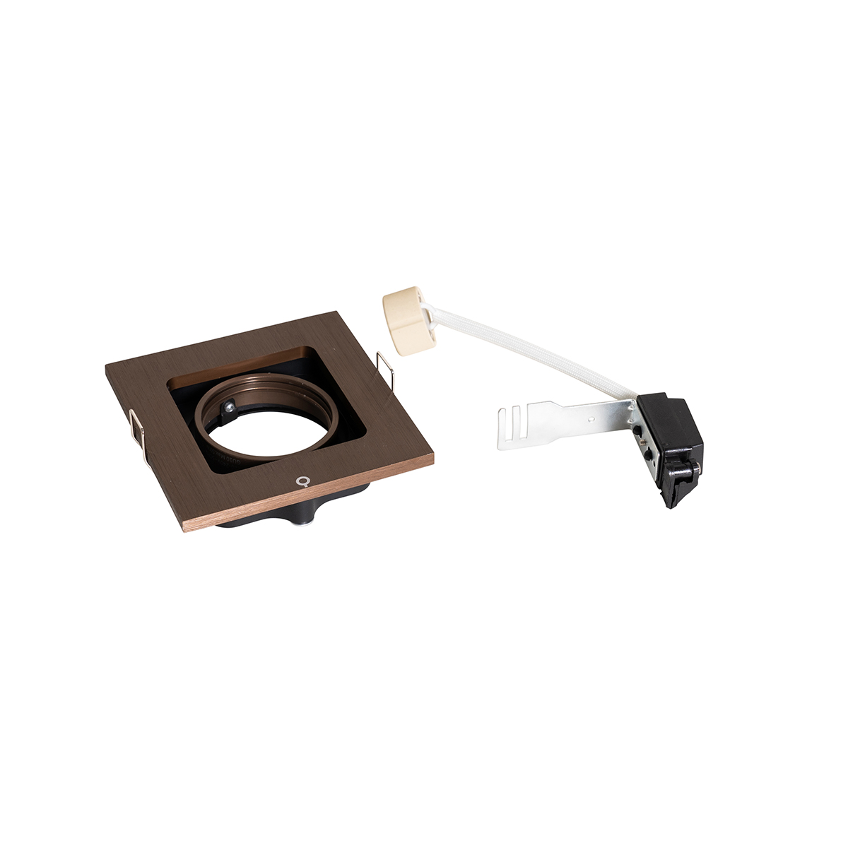 Moderner Einbaustrahler dunkelbronze verstellbar - Qure