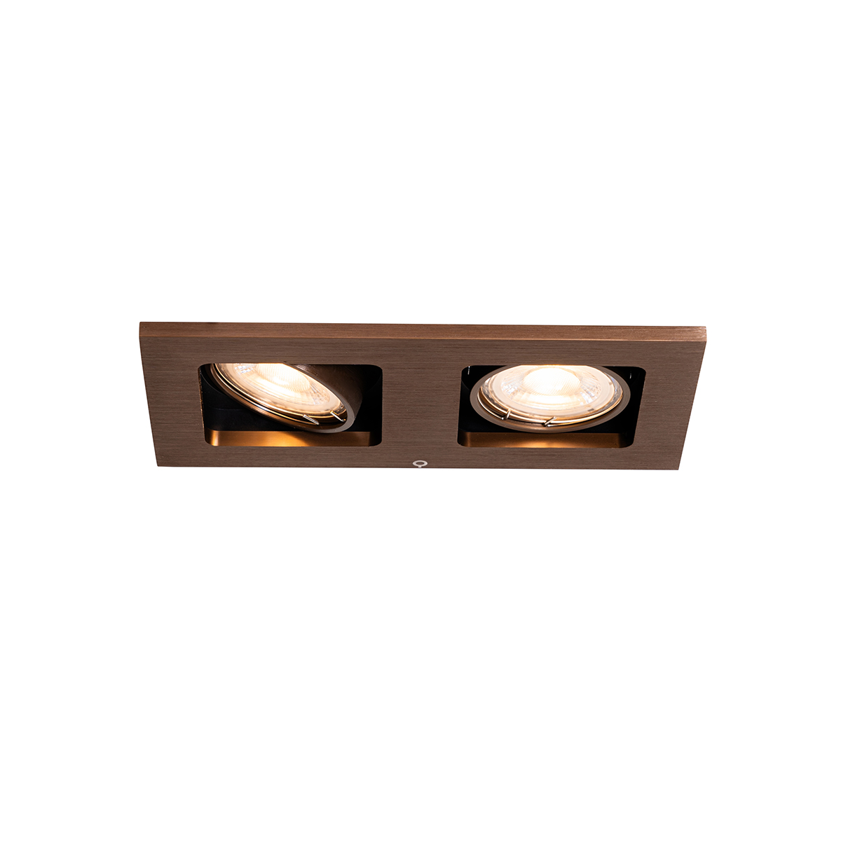 spot encastrable bronze foncé rectangulaire 2 lumières - qure