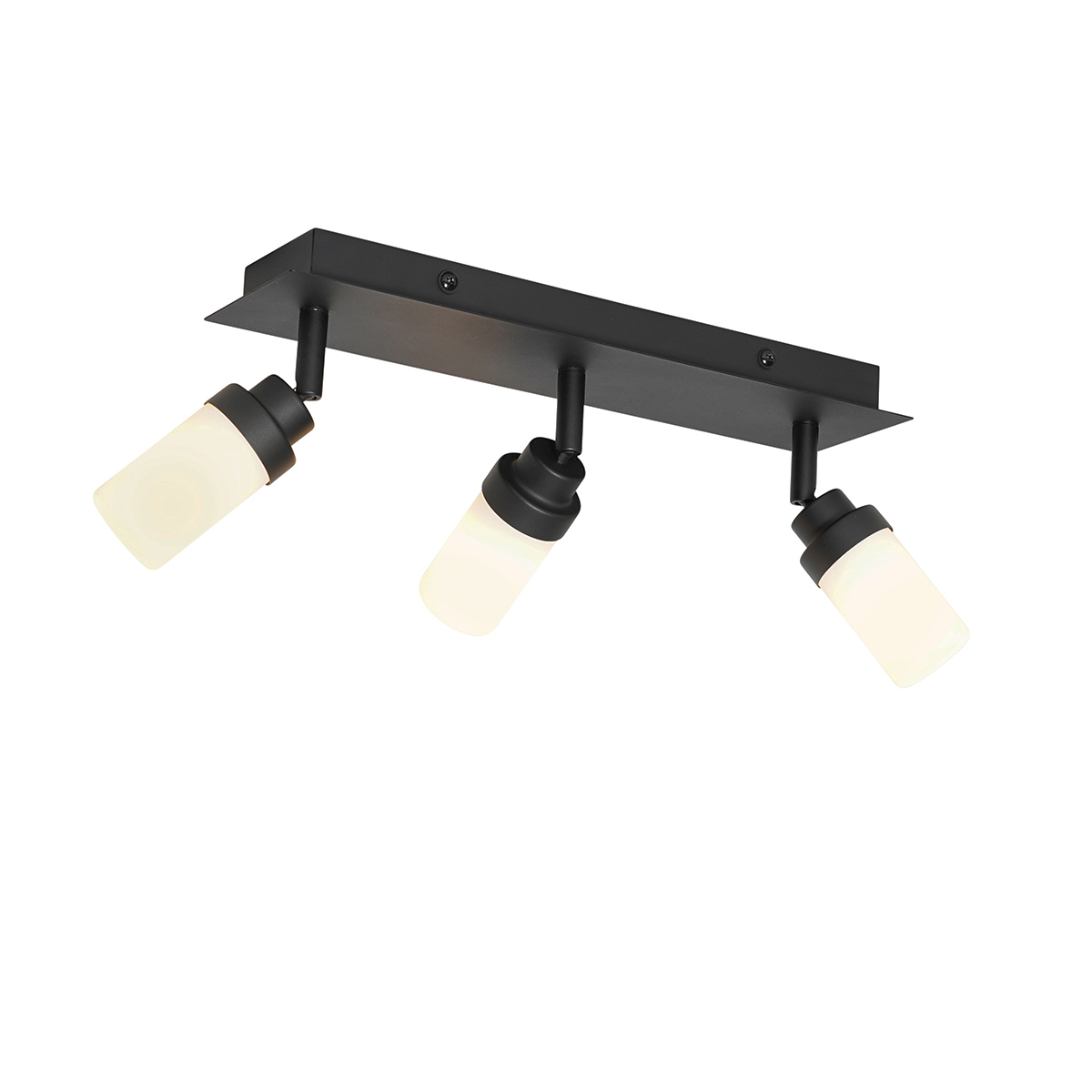 Moderné kúpeľňové bodové svetlo čierne 3-žiarovkové IP44 - Japie