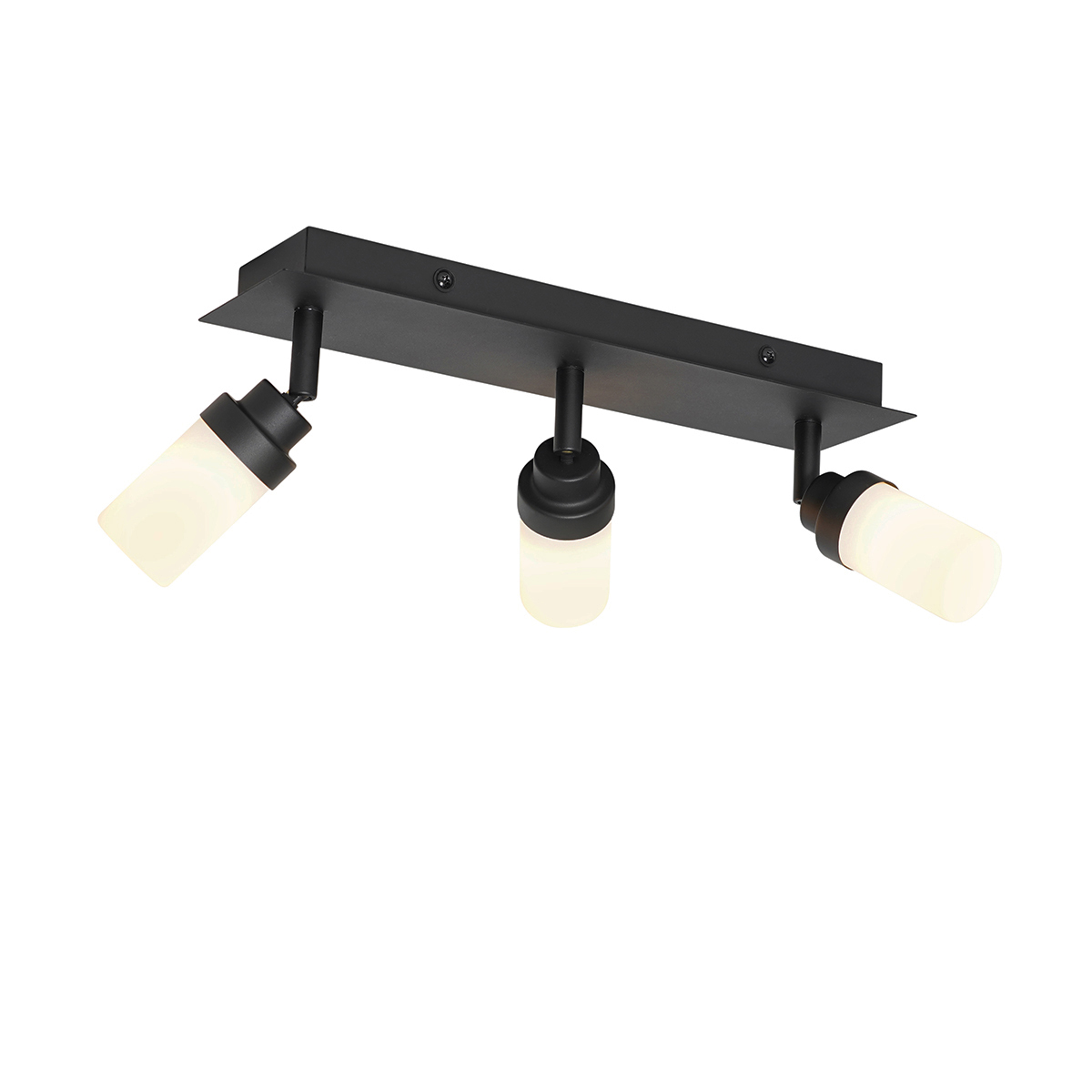 spot de salle de bain moderne noir 3 lumières ip44 - japie