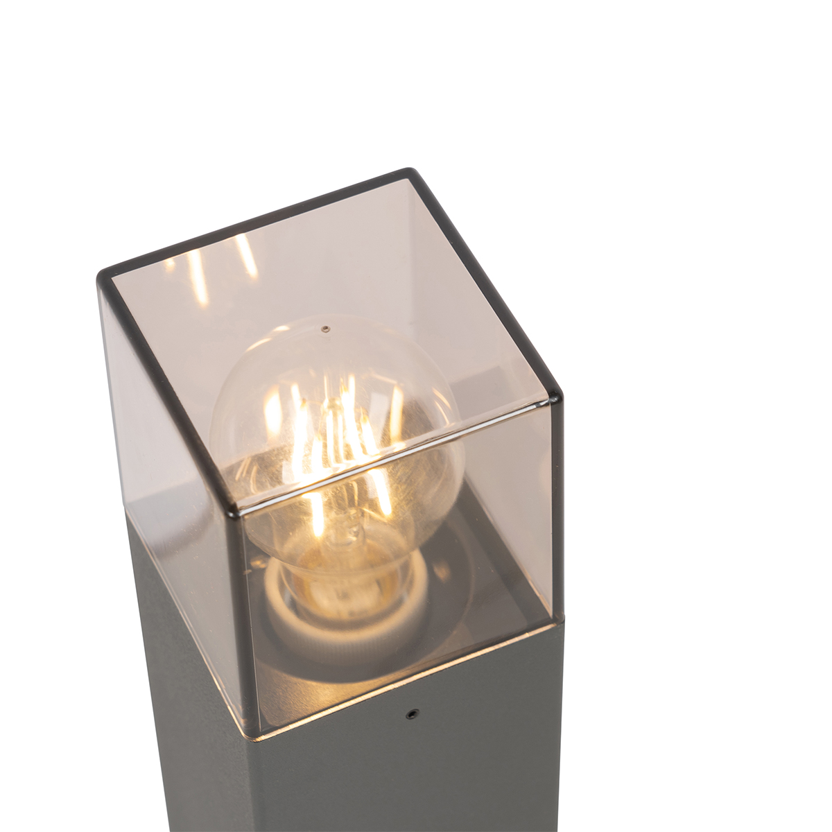 Lámpara de pie moderna para exterior 50 cm gris oscuro IP44 - Denmark