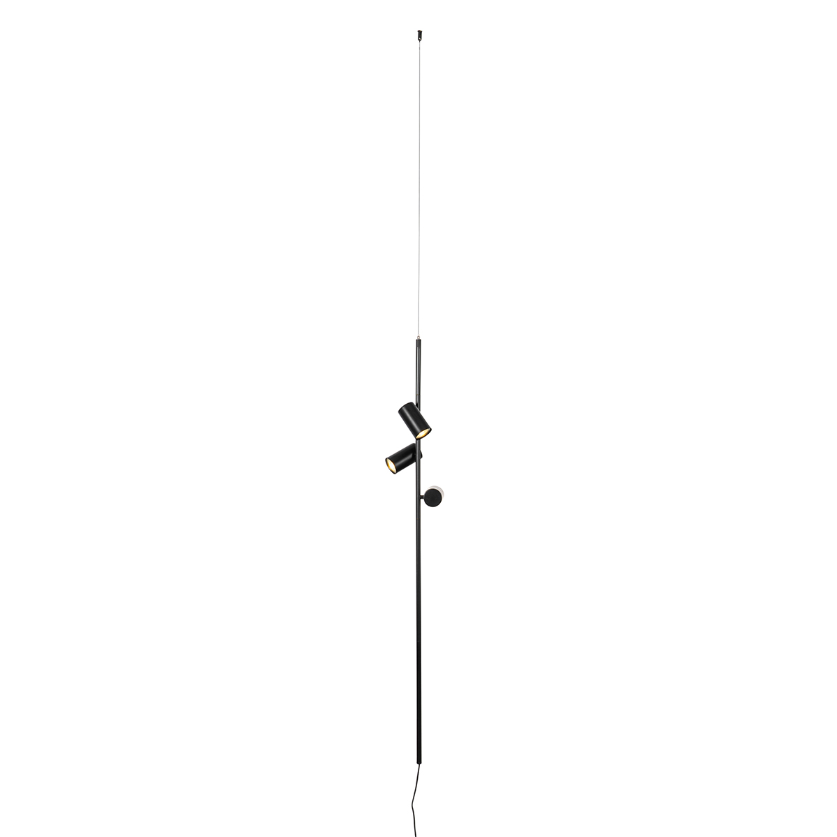 Lámpara colgante negra con interruptor de pie 3 luces - Jeana Luxe