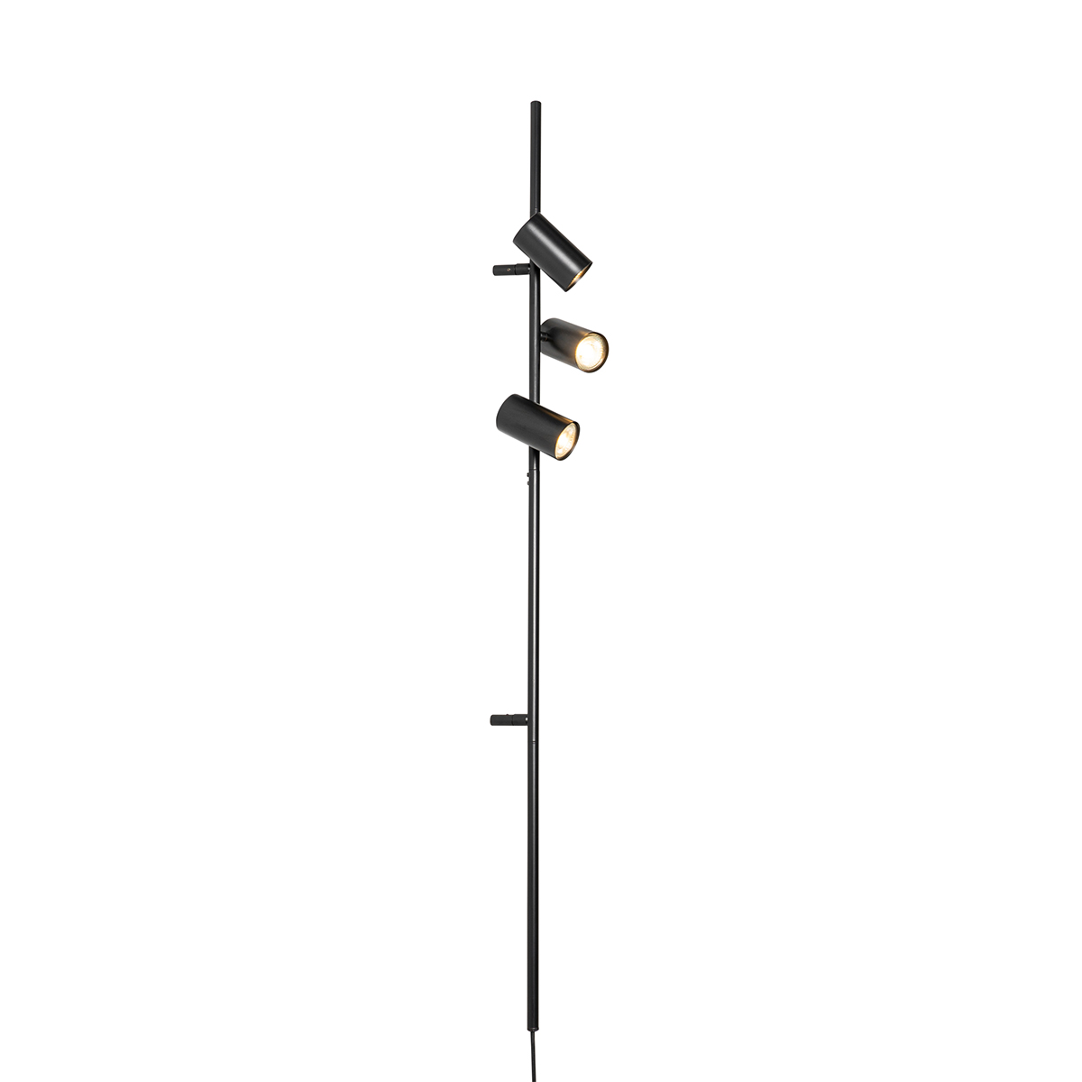 Aplique negro con interruptor de pie 3-luces - Jeana Luxe