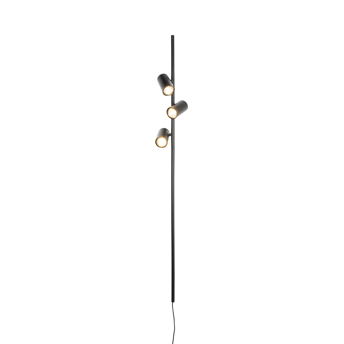 Aplique negro con interruptor de pie 3-luces - Jeana Luxe