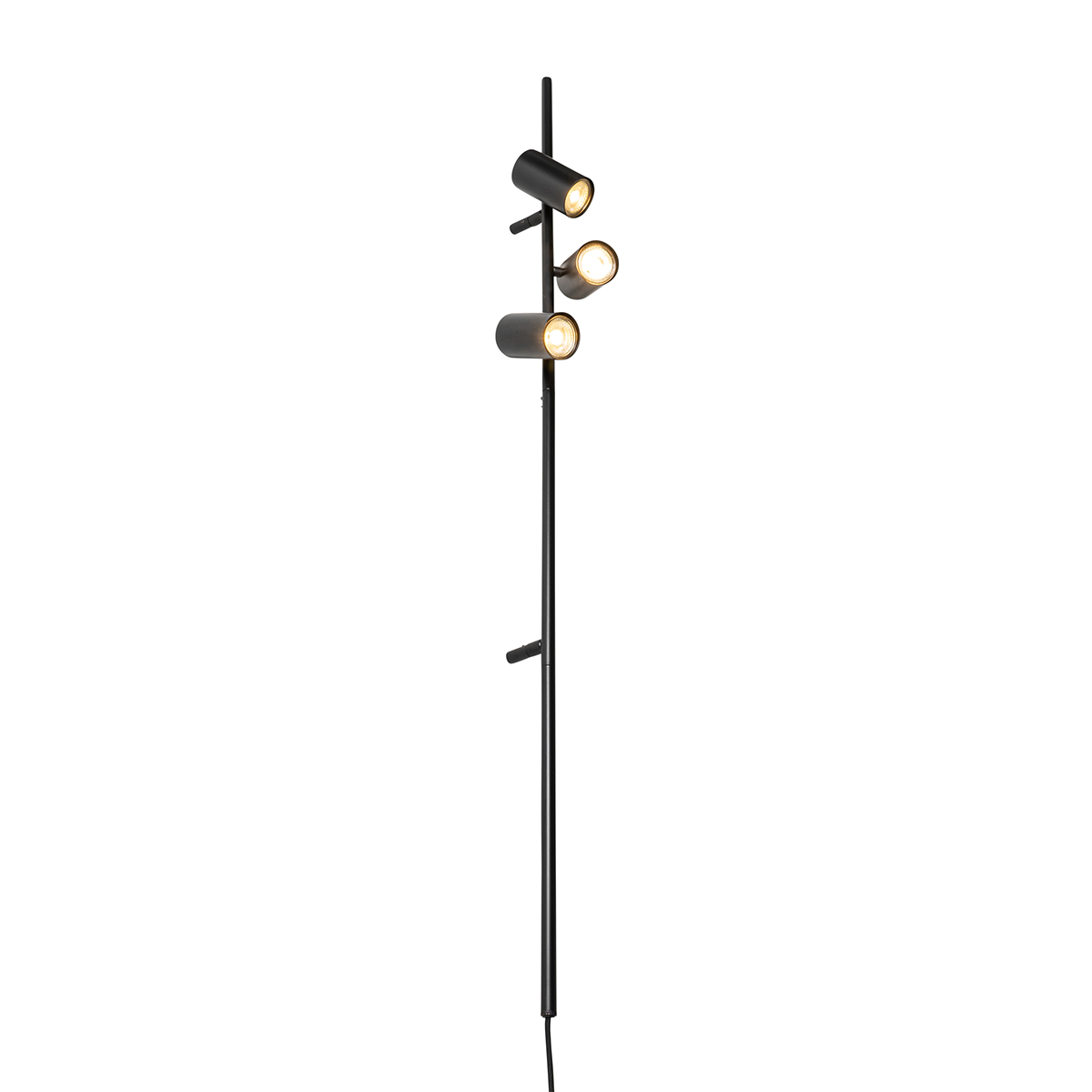 Aplique negro con interruptor de pie 3-luces - Jeana Luxe