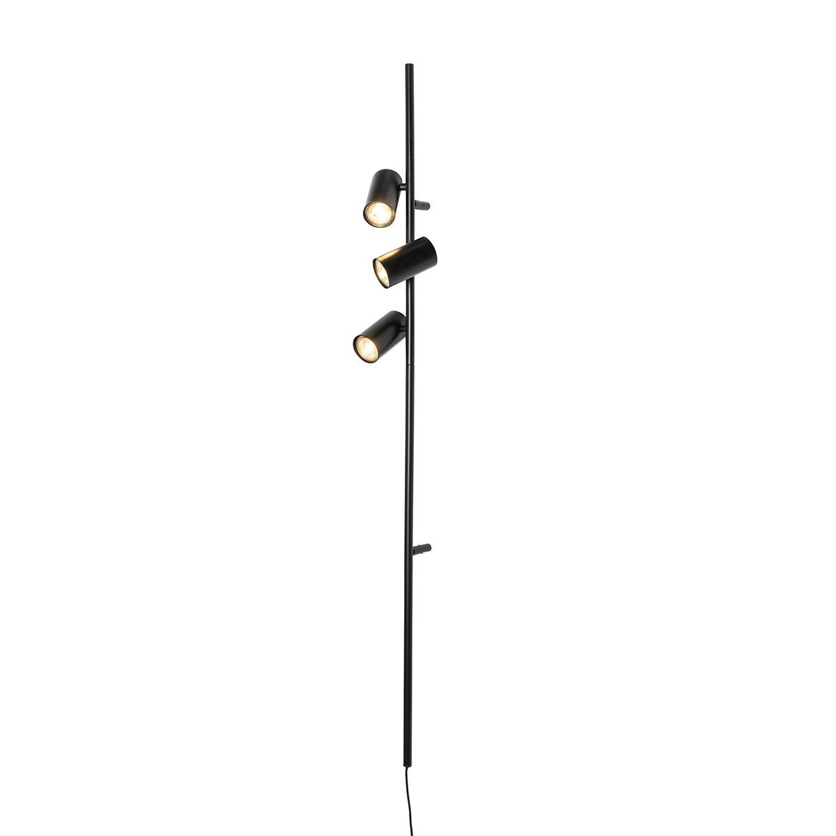 Aplique negro con interruptor de pie 3-luces - Jeana Luxe