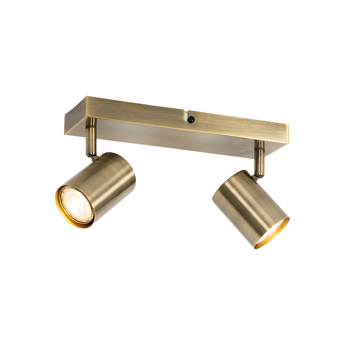 plafonnier moderne bronze 2 lumières orientable rectangulaire - jeana