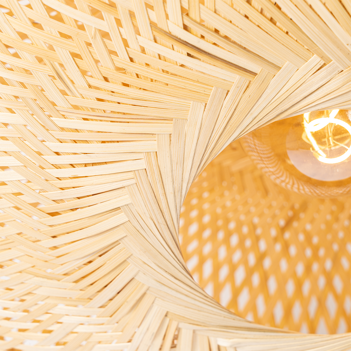 Plafoniera Smart in Bamboo 50 cm Incl. Wifi G95 - Ostrava
