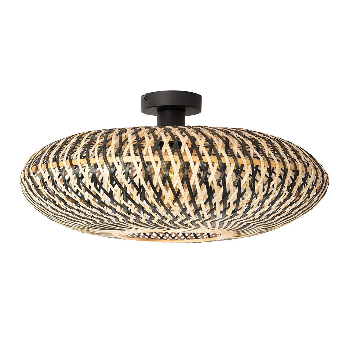 Plafoniera orientale in bambù nero 50 cm - Ostrava