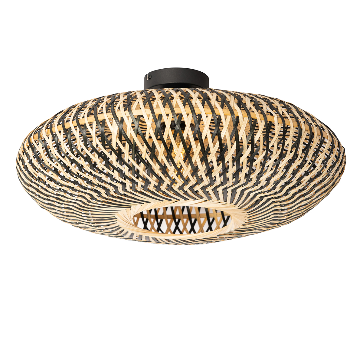 Plafoniera orientale in bambù nero 50 cm - Ostrava