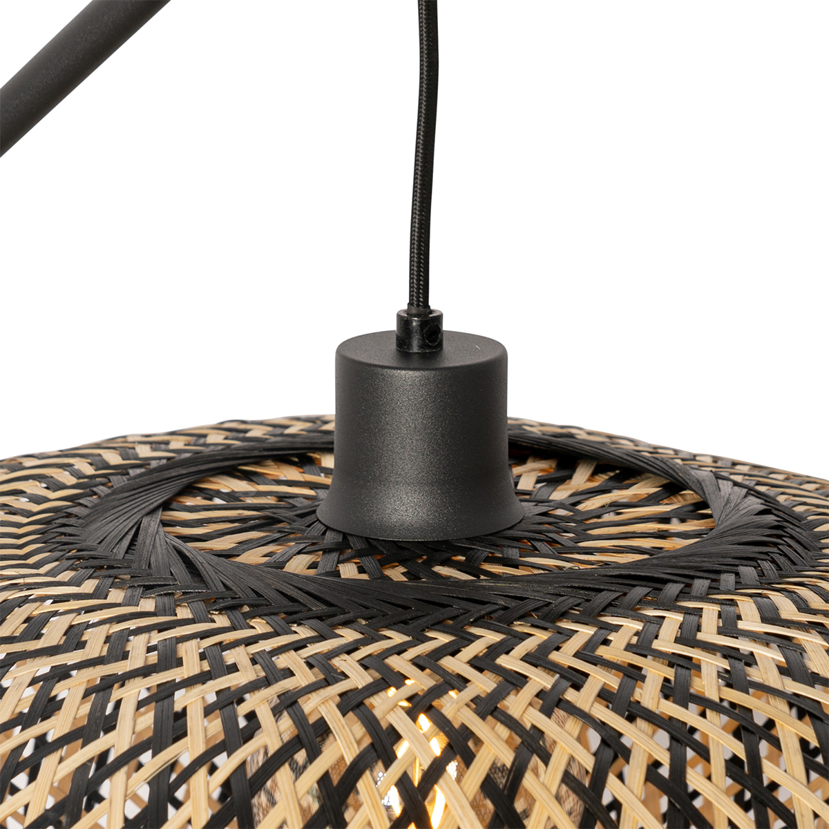 Oriental Floor Lamp Black Bamboo - Ostrava