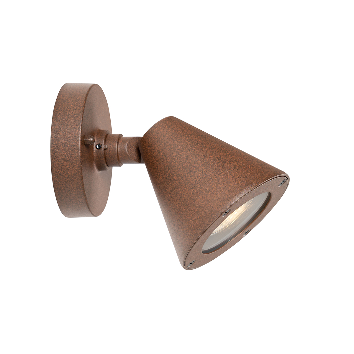 applique d'extérieur moderne marron rouille ip44 orientable - ciara