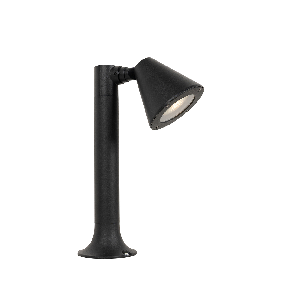 poteau d'extérieur moderne noir 30 cm ip44 orientable - ciara