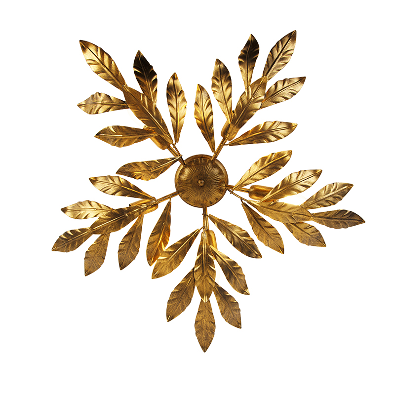 plafonnier vintage or antique 5 lumières - tilleul