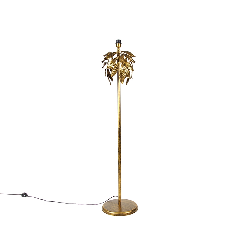 Vintage stojaca lampa antická zlatá 32 cm bez tienidla - Linden