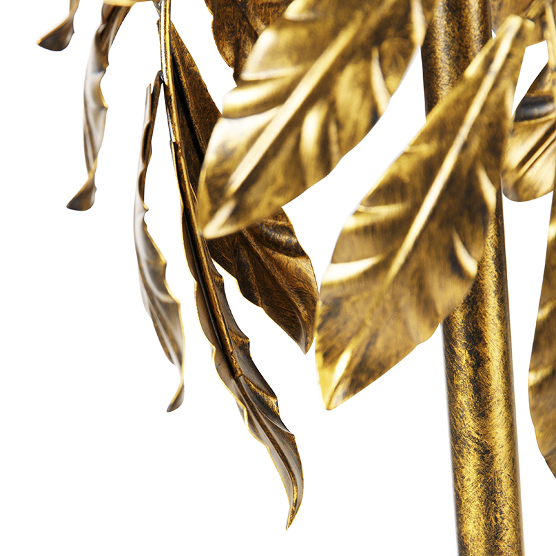 lampadaire vintage or antique 32 cm sans abat-jour - tilleul