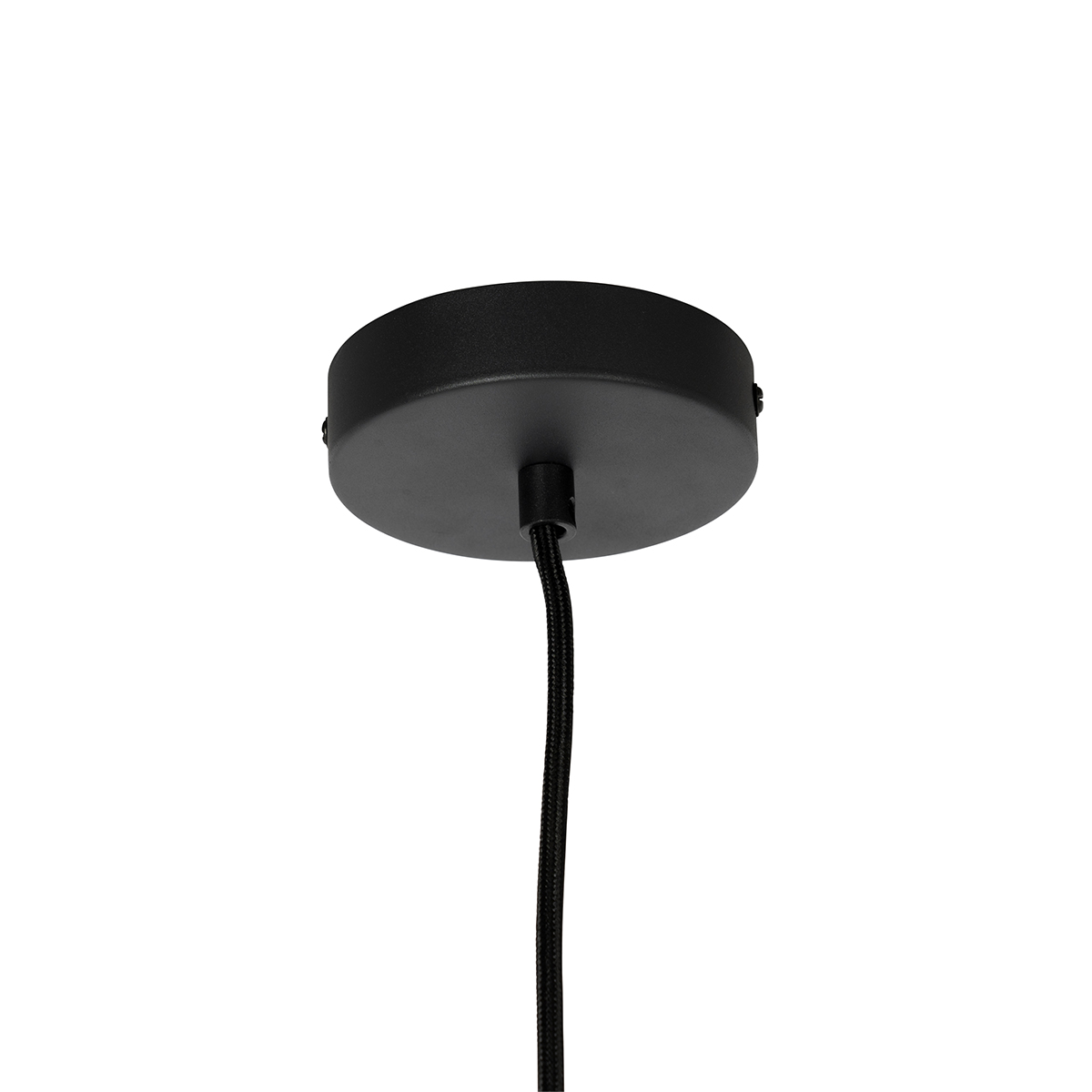 Lampada a sospensione retrò nera con vetro trasparente 20 cm - Eclipse