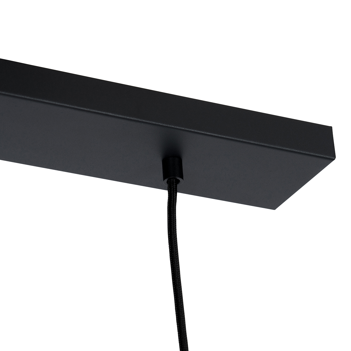 Lámpara colgante retro negra con cristal transparente oblongo 3 luces - Eclipse