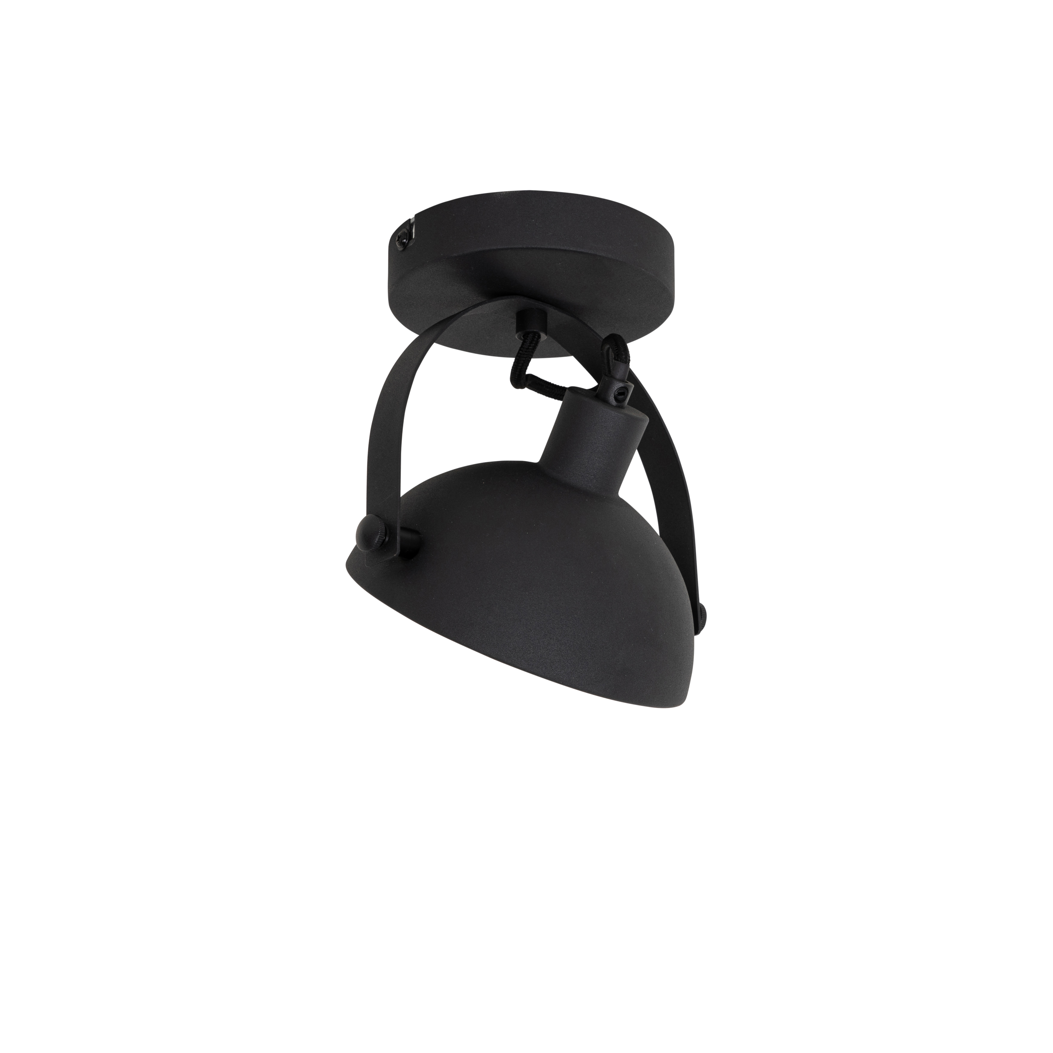 plafonnier industriel noir et doré 15 cm orientable - magnax