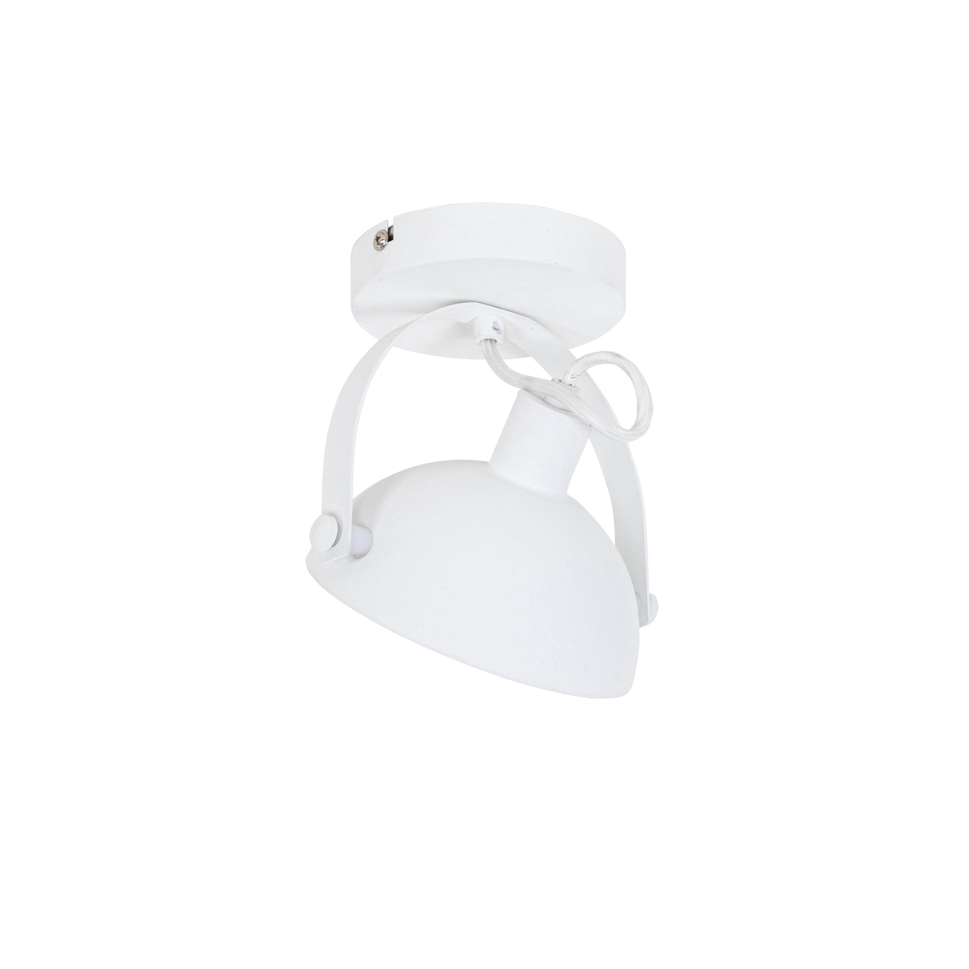 plafonnier industriel blanc avec argent 15 cm orientable - magnax