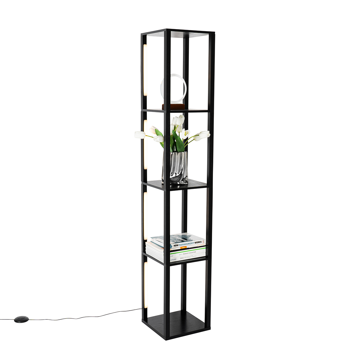 Dizajnová stojaca lampa čierna vrátane LED 3-stupňový stmievač - Tianna