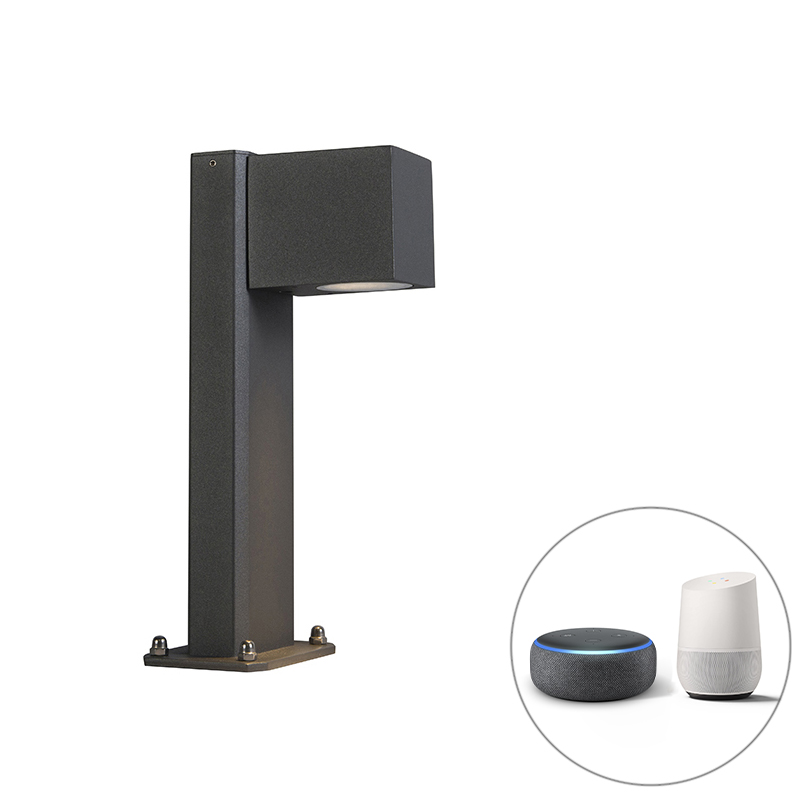 Inteligentné stojace vonkajšie svietidlo antracitové 30 cm IP44 vrátane Wifi GU10 - Baleno