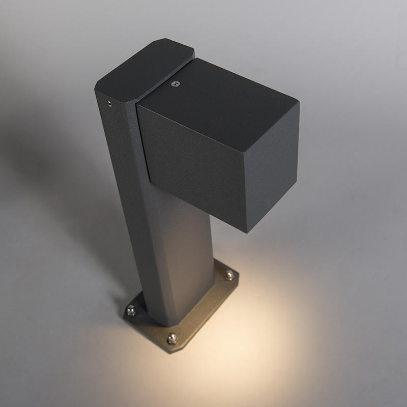 lampe d'extérieur sur pied intelligente anthracite 30 cm ip44 avec wifi gu10 - baleno
