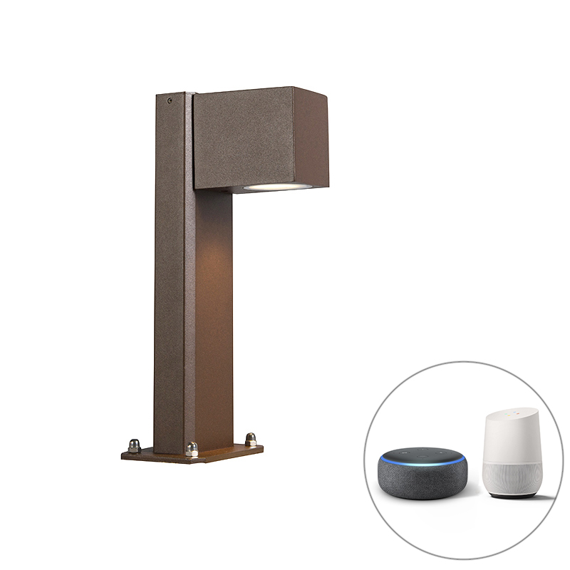 Inteligentné stojace vonkajšie svietidlo hrdzavohnedá 30 cm IP44 vrátane Wifi GU10 - Baleno