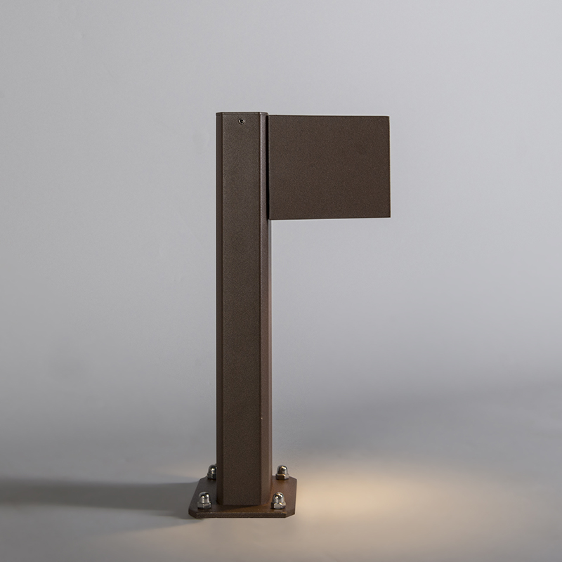QAZQA Palo Da Terrazza Baleno - Moderno - Alluminio,Vetro - Ruggine - Oblungo GU10 Max. 1 X 5 Watt 14 Lampada da esterno intelligente in piedi marrone ruggine 30 cm IP44 con Wifi GU10 - Baleno