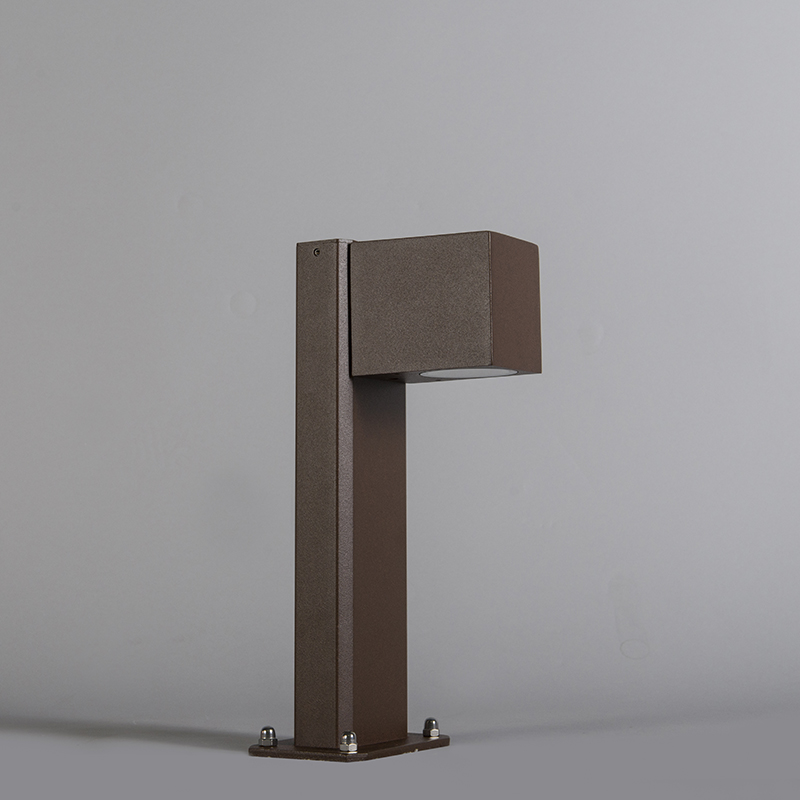 QAZQA Palo Da Terrazza Baleno - Moderno - Alluminio,Vetro - Ruggine - Oblungo GU10 Max. 1 X 5 Watt 15 Lampada da esterno intelligente in piedi marrone ruggine 30 cm IP44 con Wifi GU10 - Baleno