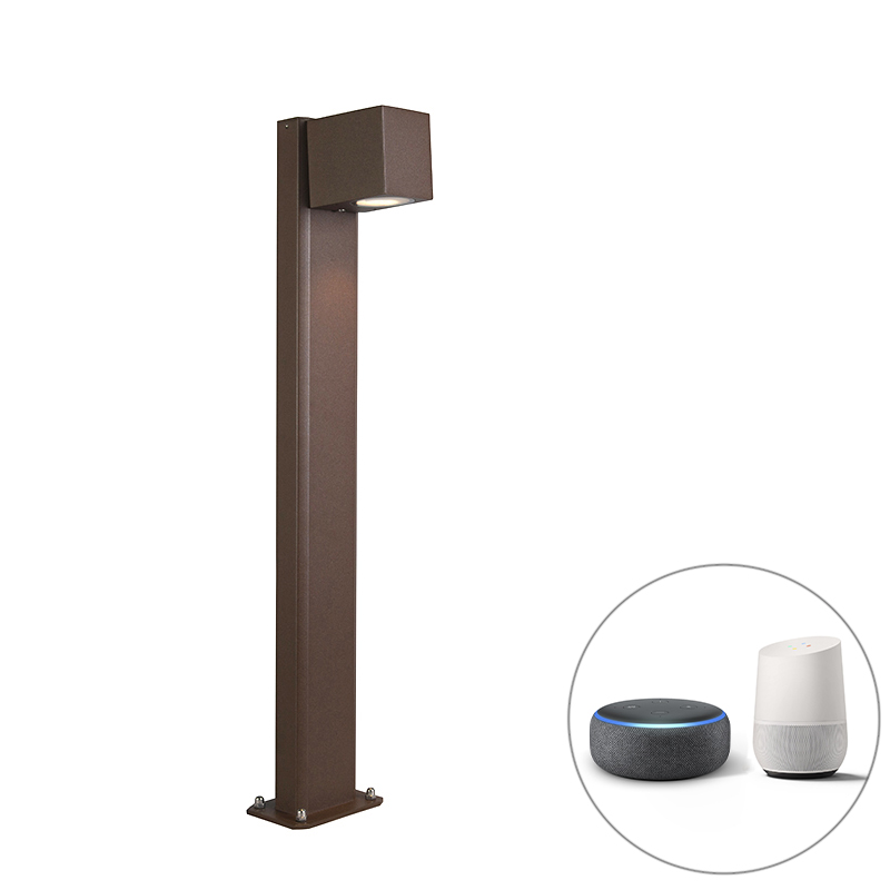 Inteligentné stojace vonkajšie svietidlo hrdzavohnedé 65 cm IP44 vrátane Wifi GU10 - Baleno