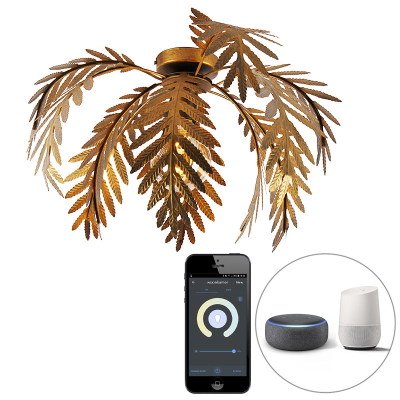 smart-plafondlamp-goud-12-bladen-incl-wifi-g95-botanica-8718881145117