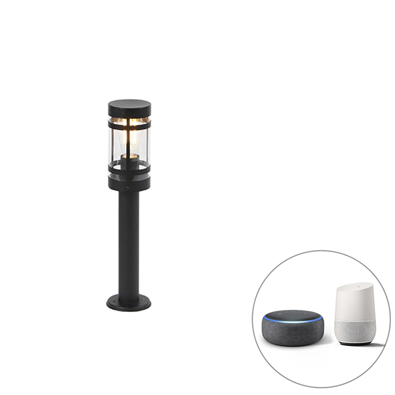 Smart kültéri lámpa fekete 50 cm IP44 Wifi ST64 - Gleam