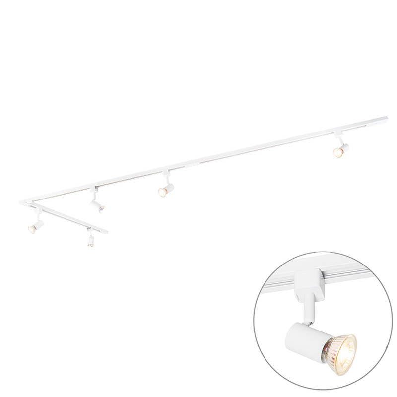 Inteligentný koľajnicový systém osvetlenia biely 1-fázový 5-žiarovkový vrátane Wifi GU10 - Iconic Jeany Inteligentný koľajnicový systém osvetlenia biely 1-fázový 5-žiarovkový vrátane Wifi GU10 - Iconic Jeany