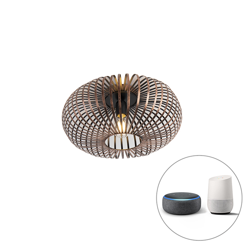 E-shop Inteligentné okrúhle stropné svietidlo hrdzavohnedé vrátane Wifi A60 - Johanna