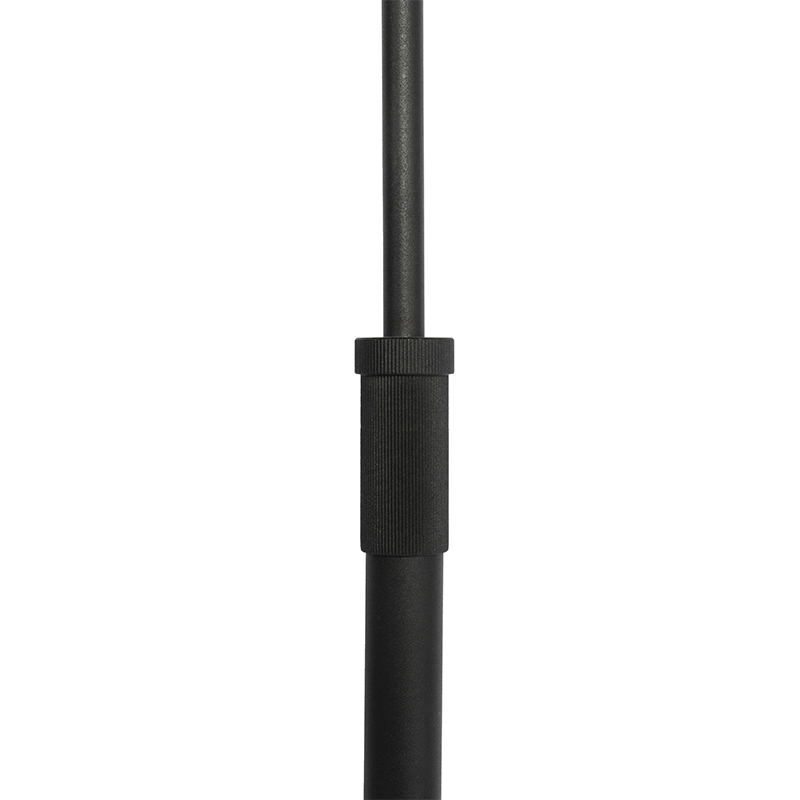Smart Floor Lamp Black with Black Shade and Adjustable Arm Incl. Wifi A60 - Ladas Deluxe
