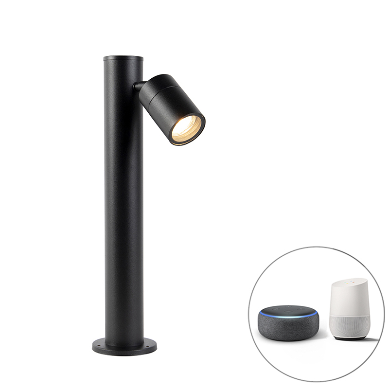 Lampa inteligenta de exterior neagra 45 cm reglabila inclusiv Wifi GU10 - Solo