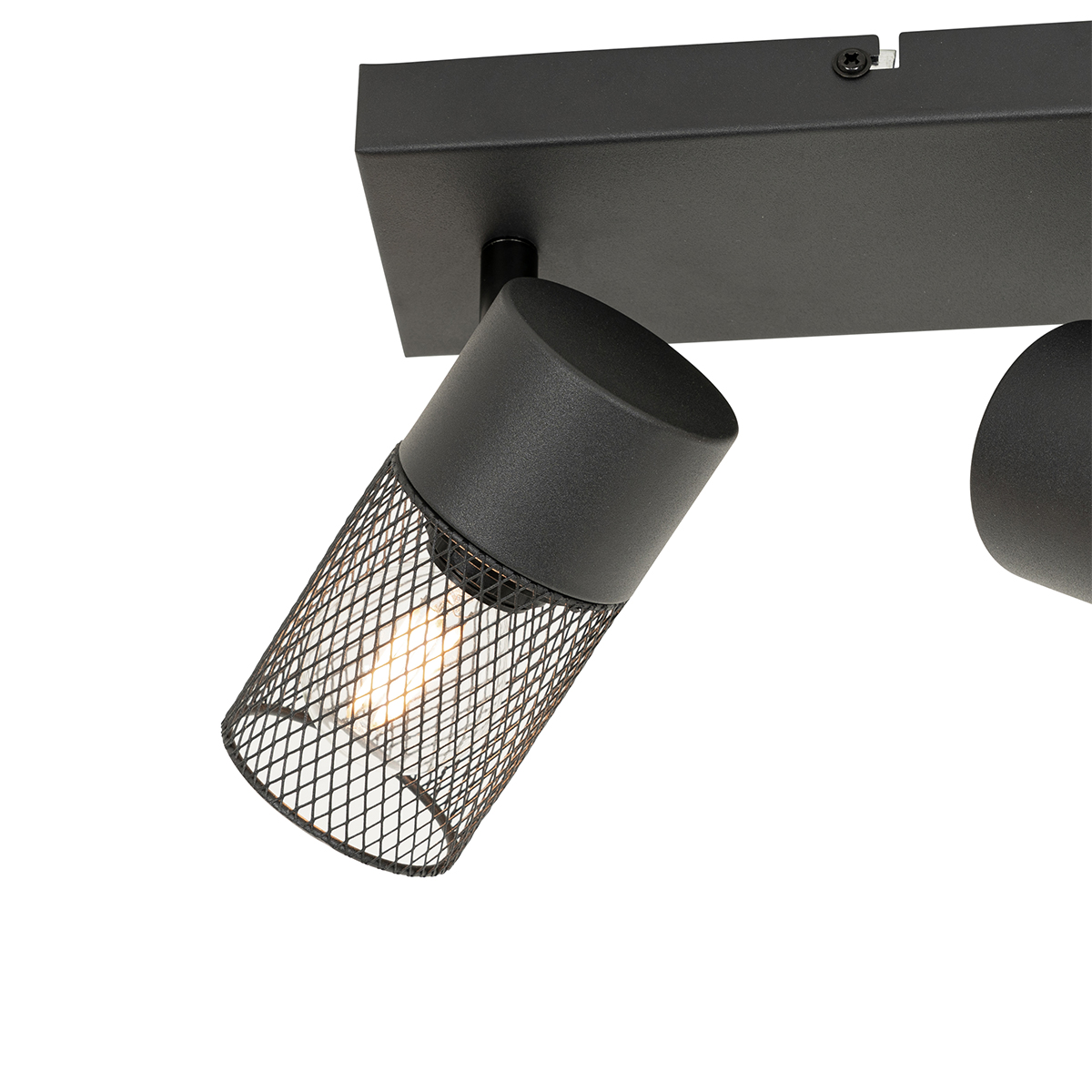 spot industriel noir 2 lumières orientable - jim