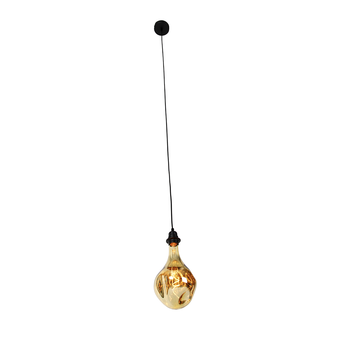 Pendant Light Black Dimmable Incl. LED Mirror Gold Dimmable - Cava Luxe