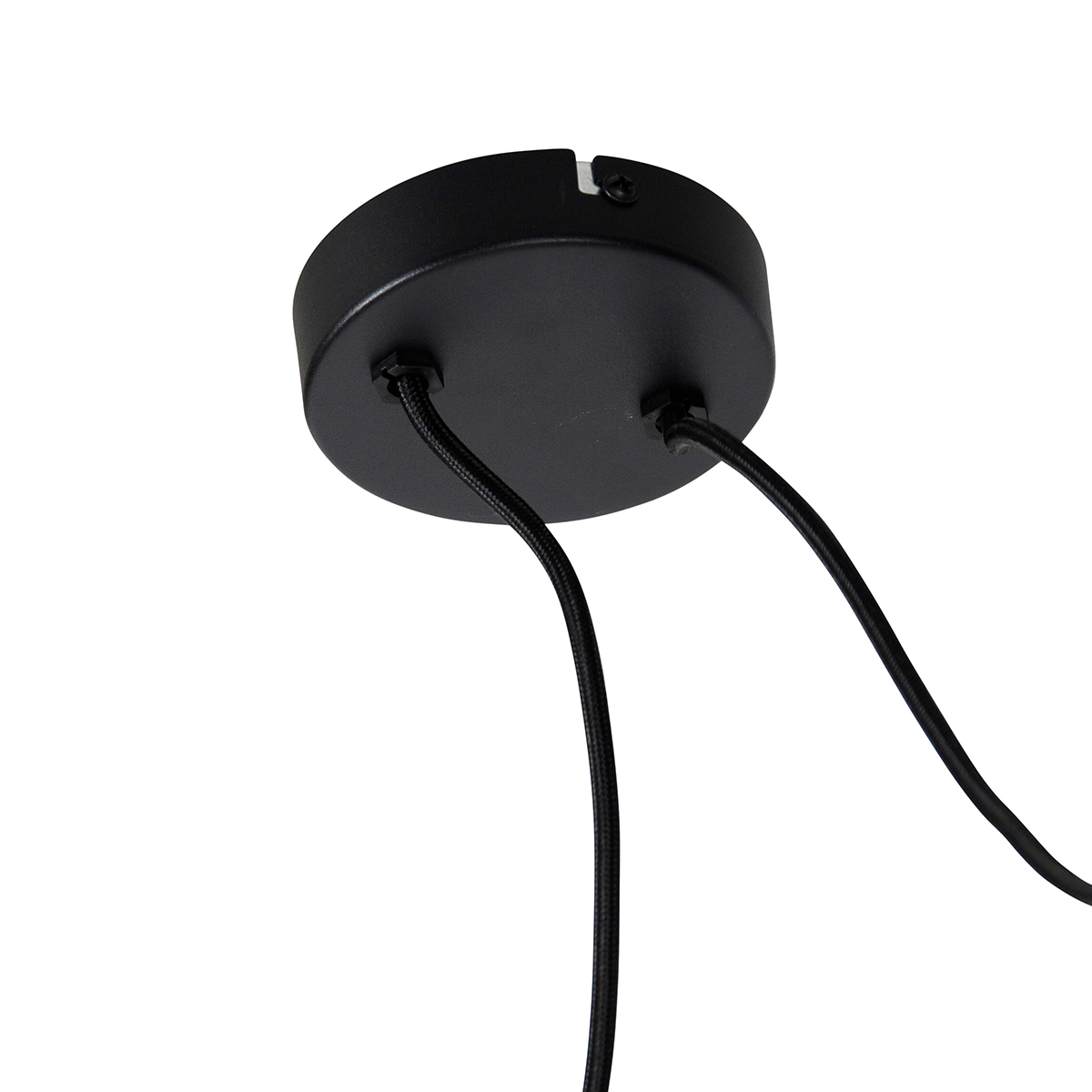 Lampada a sospensione nera 2 luci con LED oro dimmerabile - Cava Luxe