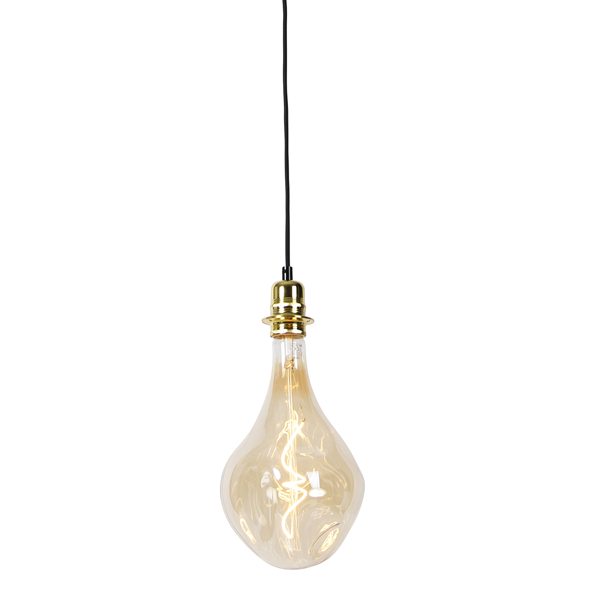 Hanglamp goud incl. LED goud dimbaar – Cava Luxe