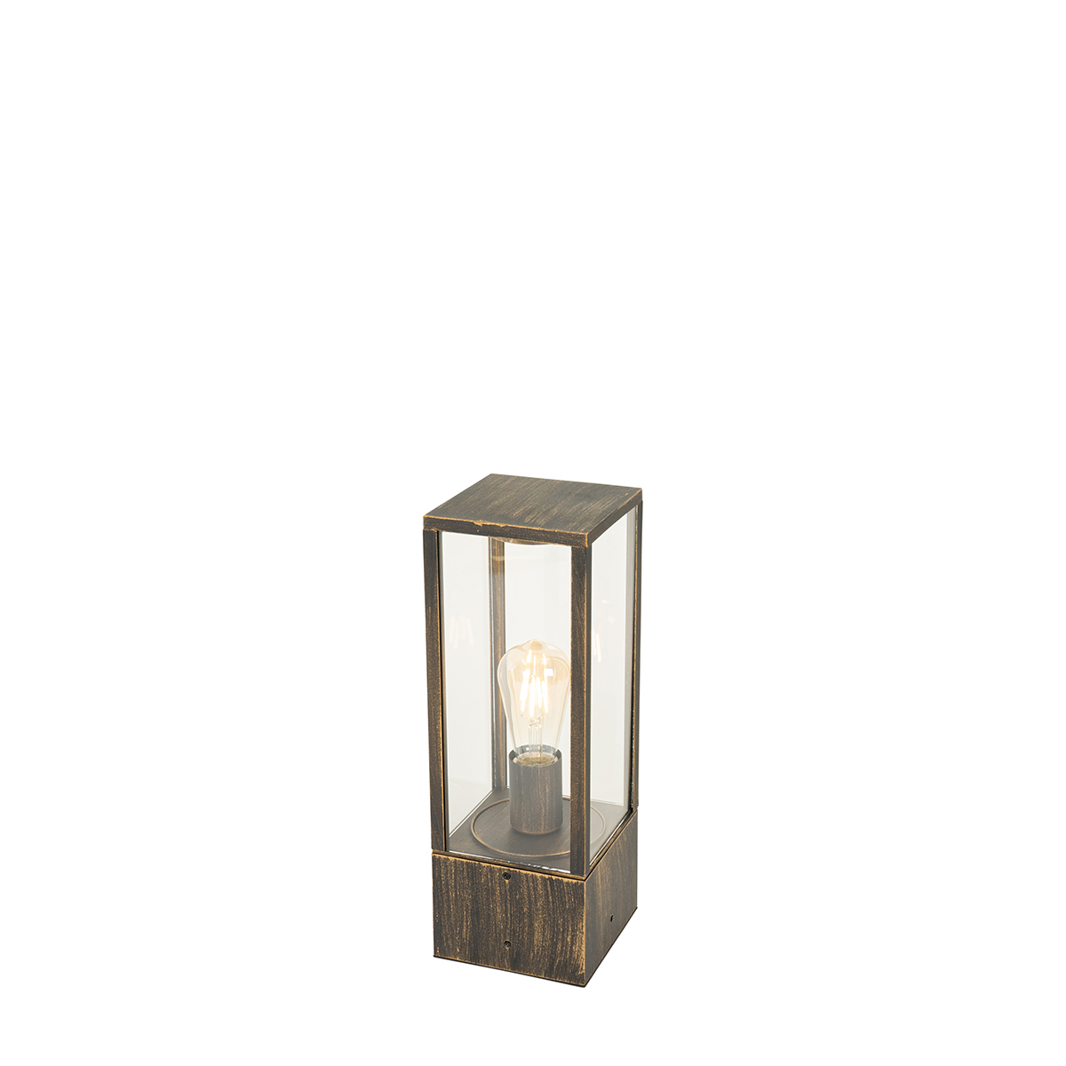 Image of Lampada da esterno vintage da terra oro antico 40 cm IP44 - Charlois