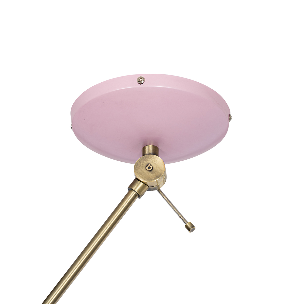 Retro Ceiling Light Pink with Bronze - Milou