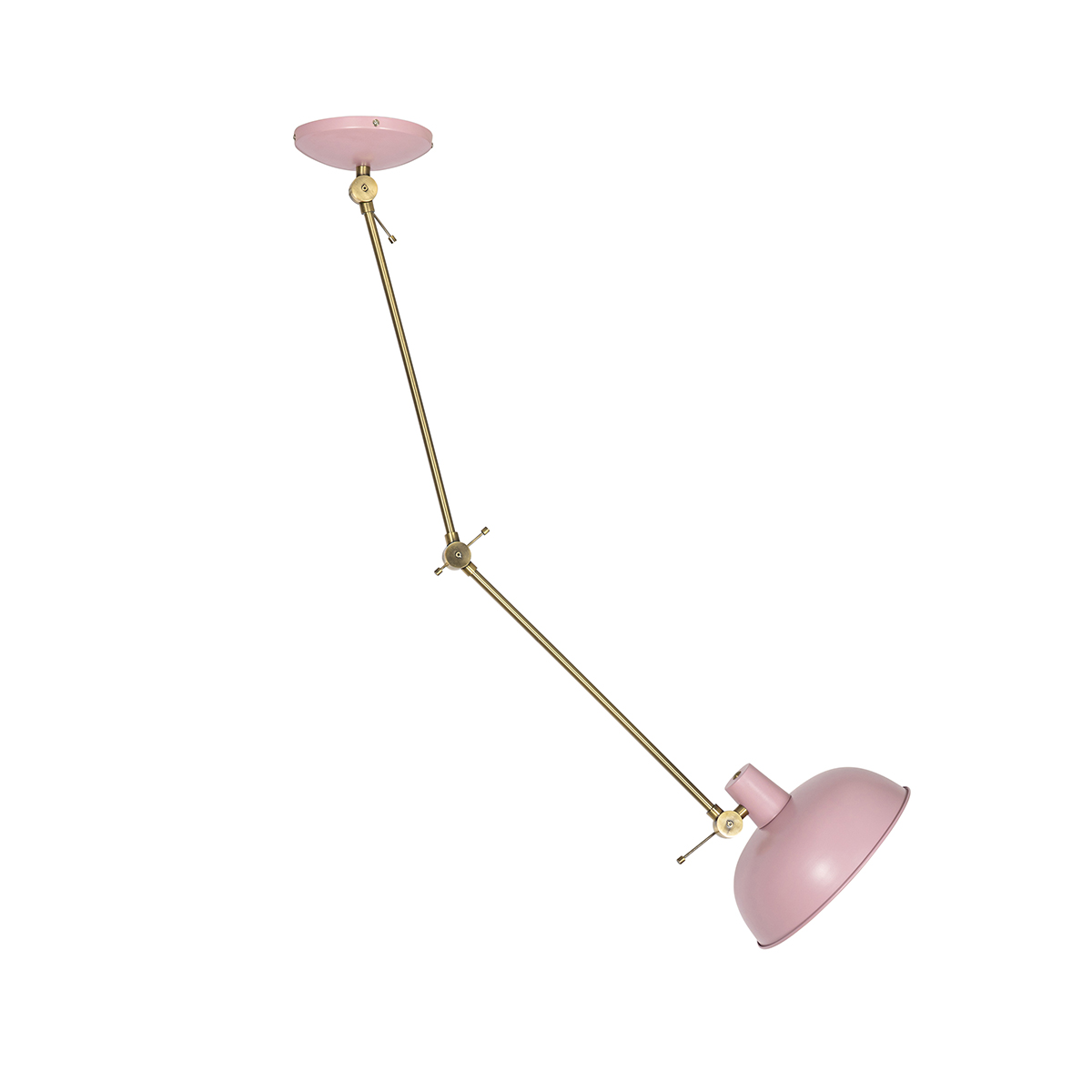 Retro Ceiling Light Pink with Bronze - Milou