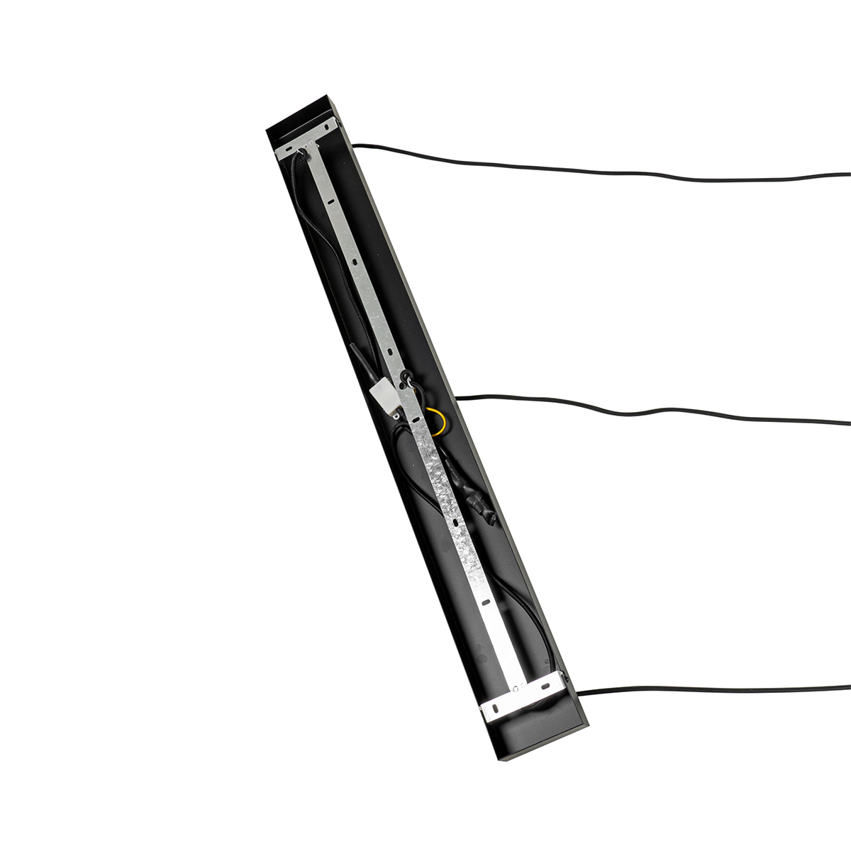 Lámpara colgante de diseño negra con cristal dorado y ahumado 3-luces - Kyan