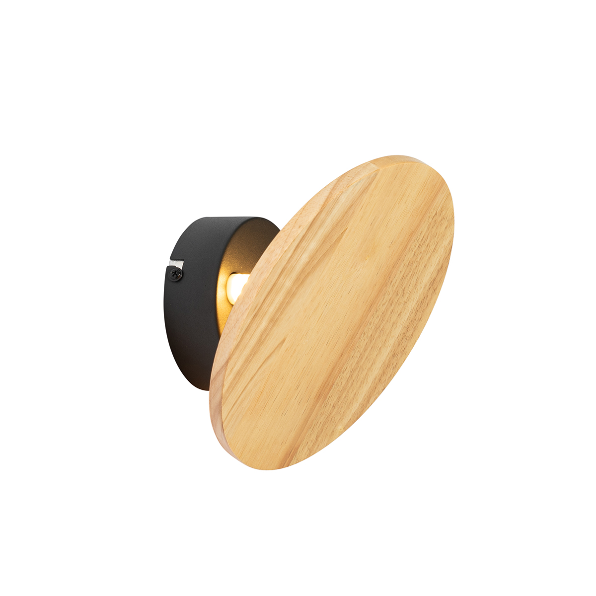 Applique da parete rotonda in legno rustico - Pulley
