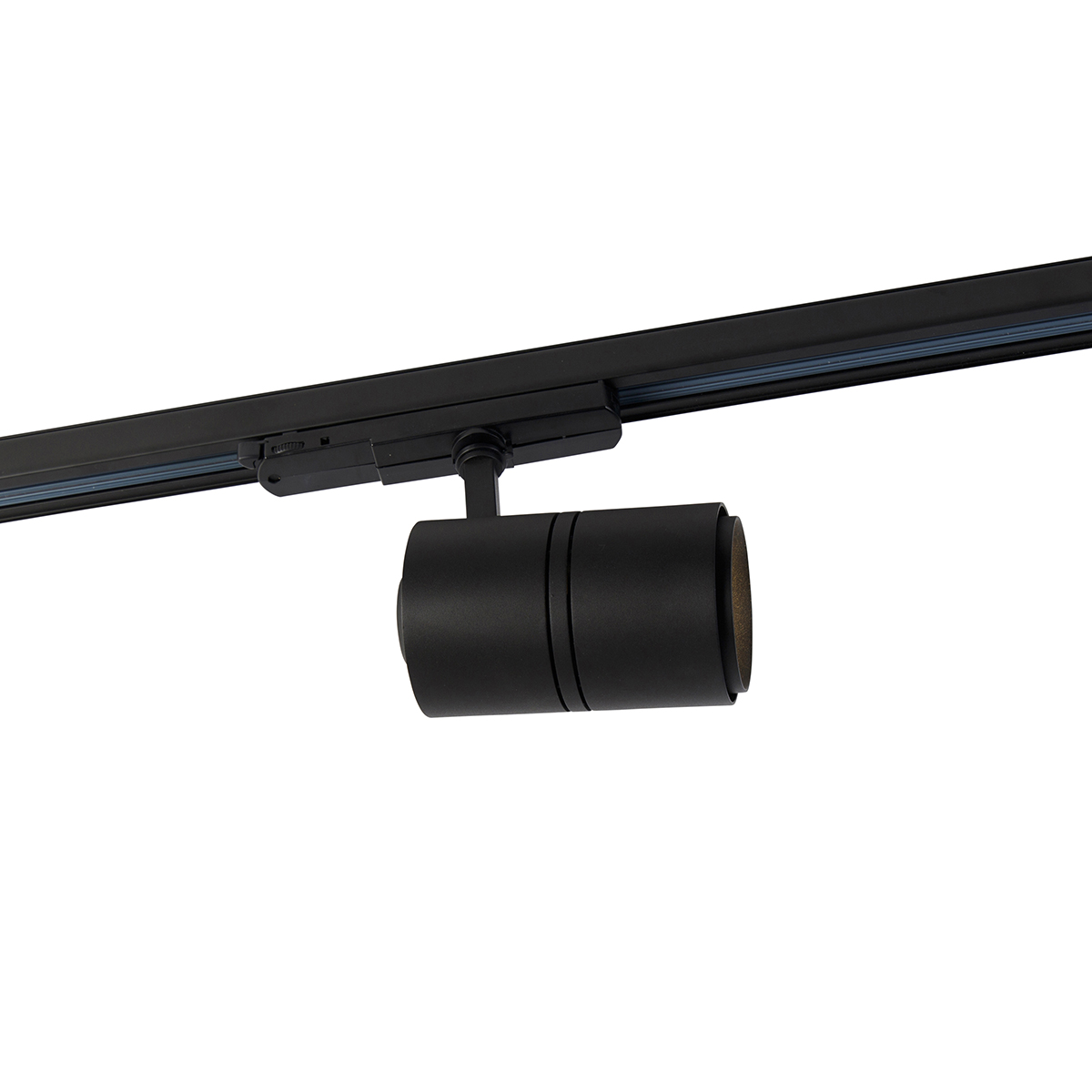 Système sur rail moderne triphasé noir avec 4 spots 3000-4000K - Ruler