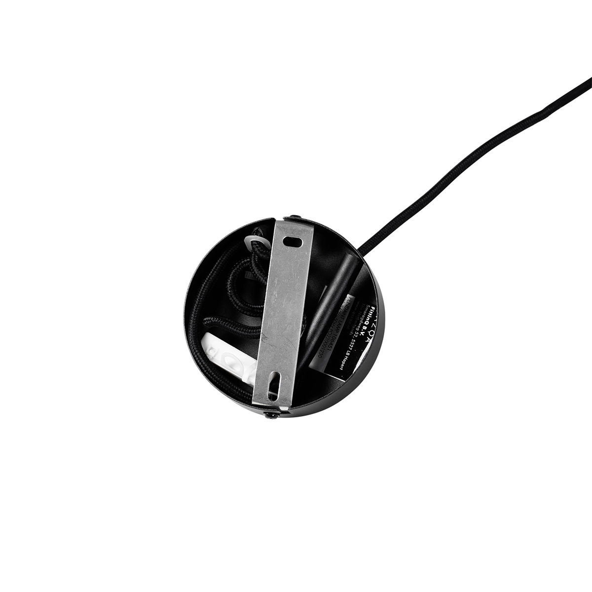 Moderne Hängelampe schwarz mit Opalglas - Drop